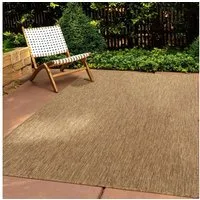 TaraCarpet Teppich Tara Carpet Columbia Meliert In & Outdoor auch für die Küche, rechteckig, Höhe: 5 mm, Balkon Terrasse Wintergarten braun meliert Esszimmer 67x180
