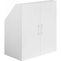 Bellamio Regal Aland Dachschrägenregal 45 Grad-Winkel, Weiß, 90 cm breit mit 2 Türen, verfügbar mit & ohne Türen
