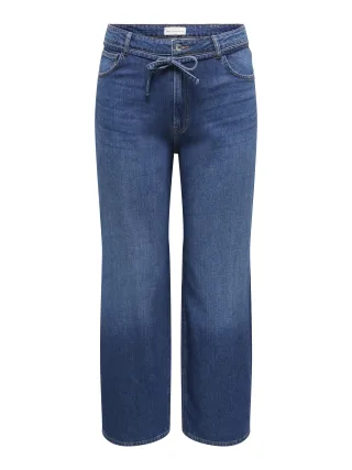 ONLY CARMAKOMA - CARGIANNA MW STRAIGHT DNM BOX NOOS Dark Blue Denim - Gr. - 32