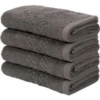 OTTO home Handtuch Regona, Handtücher 50x100cm, flauschig und weich, 500gr/m², Frottier (Set, 4-St), Premium Handtücher mit Bordüre, Set, 100% Baumwolle, 5 Jahre Garantie