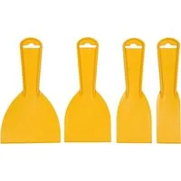 TRIZERATOP Malerspachtel Kunststoff Spachtel, Malerspachtel 4, 6, 8 und 10 cm (4 Stück) (Kunststoffspachtel-Set, 4-teilig, 1-St., Kunststoffspachtel-Set, 4-teilig) Spachteln