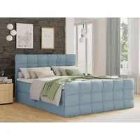 Sofnet Boxbett Best Lux (mit zwei Bettkästen, Bonell-Matratze und Topper), Doppelbett, Polsterbett mit Kopfteil und Fußteil, Boxspringbett