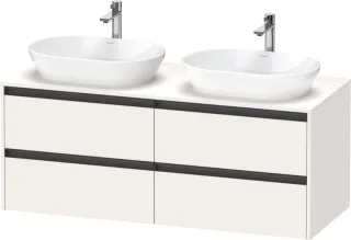 Duravit Ketho.2 Konsolenwaschtischunterbau wandhängend Weiß Supermatt 1400x550x568 mm - K24898B84840 K24898B84840000