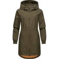 Ragwear Kurzmantel Bronja II Wasserdichter Übergangsmantel mit Mesh-Innenfutter
