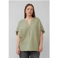 QS Kurzarmbluse Bluse Doubleface-Bluse mit Raffung