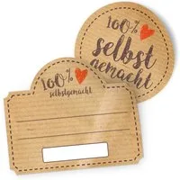 itenga Aufkleber itenga Marmeladensticker 10erSet Aufkleber Deckel und Glas zum Beschri
