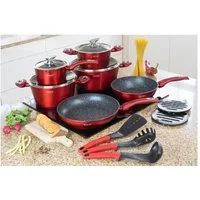 Edenberg Topf-Set Stylische Töpfe in 5 Farben – Modernes Design & Hervorragende Qualität, Keramik, Aluminiumguss, Edelstahl (Verleihen Sie Ihrer Küche neuen Glanz und genießen Sie jeden Kochmoment mit einem Topfset, das Stil, Qualität und Alltagstaug