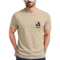 Neverless Print-Shirt Herren T-Shirt Frontprint - Logo Design Palmen - Baumwollshirt Männer mit Print