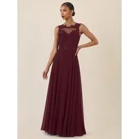 Apart Abendkleid mit floraler Spitze und fließendem Rock