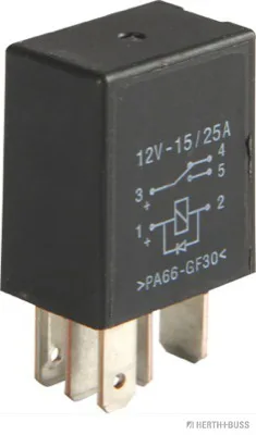 HERTH&BUSS Relais, Arbeitsstrom, 12 V, 15 - 25 A, 5 pins - 75613175