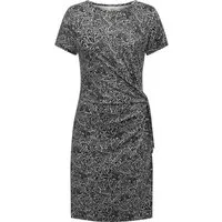 Ragwear Shirtkleid Knotta Print Kurzarm Sommerkleid mit seitlichem Bindeband