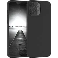EAZY CASE Handyhülle Premium Silikon Case für Apple iPhone 13 Pro Max 6,7 Zoll, Hülle mit Kameraschutz Bumper Silikonhülle stoßfest Slimcover Schwarz