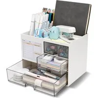 TUWENA Organizer Schreibtisch Organizer mit Schubladen, Multifunktional Stiftehalter