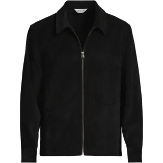 Cord-Hemdjacke, Herren,  Schwarz, Polyester/Nylon/Polyester-Mischung, by Lands' End