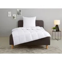 OTTO home Federbettdecke + Kopfkissen Irah Bettdecke 135x200 cm, 155x220 cm, Bezug: 100% Baumwolle, Set mit Kissen 80x80 cm, Sommer, Winter, Made in Germany