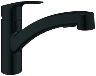 GROHE Küchenarmatur Eurosmart 30305_1 fl. Auslauf azb. Dual-Spülb. matt black, 303052431 303052431
