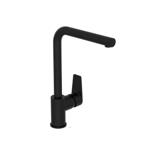 VitrA Flow Square Einhebel-Spültischmischer Niederdruck Höhe 32 cm Schwarz Matt,A4339736EXP A4339736EXP