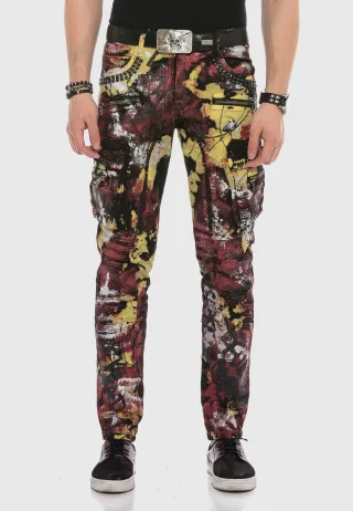 Cipo & Baxx 5-Pocket-Jeans "Jeans" mit farbenfrohem Print