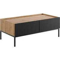 MIRJAN24 Couchtisch Como 2SZ (mit zwei Schubladen), Untergestell aus Metall, 120x62x45 cm