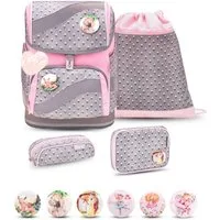 Belmil Schulranzen Smarty Schulranzen Set 5-teilig mit 6 Patches