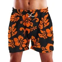 King Kameha Badeshorts Hibiscus Funky Hawaii Bade-Shorts Mesh-Einsatz Verschluss Kordelzug Mit integriertem Mesh-Innenslip für extra Komfort