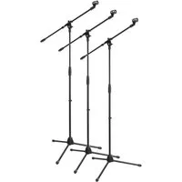 McGrey Mikrofonständer MBS-01 Mikrofonstativ mit Galgen und Mikrofonklemme, (Spar-Set, 3-tlg), Schwenkarm, höhenverstellbar bis ca. 154 cm
