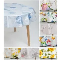 laro Tischdecke laro 140cm runde Wachstuchtischdecke mit Saum-Eingefasst