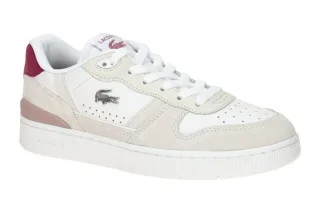 Lacoste 51SFA0114_1S6 Women Sneaker wei?/dk purple Leather Icon-Textil Fu?bett