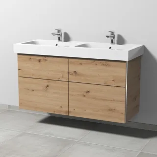 Sanipa 3way Waschtischunterbau zu Geberit iCon Waschtisch mit 4 Auszügen, Eiche Natural-Touch BR65685