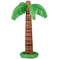 relaxdays Aufblasbares Partyzubehör 4 x Aufblasbare Palme XL