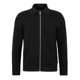 Jack And Jones - Jacke für Herren, Mit Kragen, Jerseyware, Langärmlig (Schwarz)