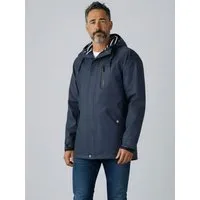 Dry Fashion Regenjacke Lübeck Herren PU-Parka - Outdoor-Jacke Mantel Wasserdicht & Winddicht Verschweißte Nähte, Verstellbare Kapuze, Abgedeckter Reißverschluss