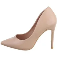 Ital-Design Damen Abendschuhe Elegant High-Heel-Pumps (82285348) Pfennig-/Stilettoabsatz High Heel Pumps in Beige