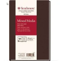 Strathmore Artist Papers™ Zeichenblock Skizzenbuch Mixed Media Journal, 21,6x27,9cm, 190 g, 64 Seiten, Langlebige Smyth-Naht-Bindung, damit die Seiten flacher liegen
