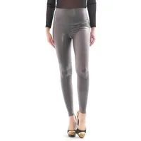 SYS Leggings Leggings Matt-Glanz hoher Bund Hose lang Röre Treggings wie Leder Lack