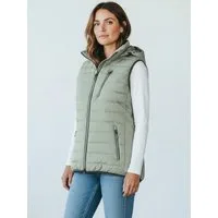 Blue Wave Steppweste Damen Weste Nathalie gesteppt Kapuze - Damenweste Outdoor-Weste leicht Abnehmbare & verstellbare Kapuze, 2-Wege-Reißverschluss, Taschen