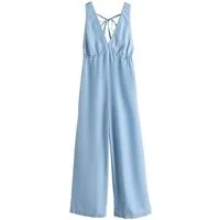 Next Jumpsuit Jumpsuit mit V-Ausschnitt und weitem Bein (1-tlg)