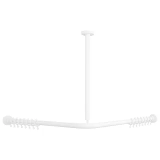 Villeroy und Boch Vicare Funktion Duschstange 92170568 90 x 90 cm, weiß, für Vorhang, über Eck