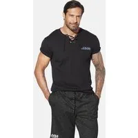Jan Vanderstorm T-Shirt MAYKO mit Schnürung am Ausschnitt