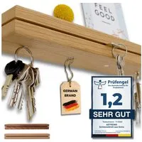 Astrein Schlüsselbrett, Schlüsselbrett aus Holz, Magnetisches Schlüsselbrett Eiche