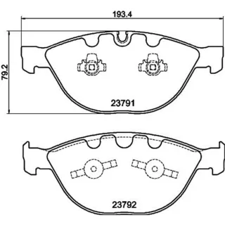 Hella Bremsbel?ge vorne BMW 5er 6er 7er 8DB355006-551