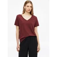 s.Oliver Kurzarmshirt T-Shirt T-Shirt aus Leinenmix mit V-Ausschnitt
