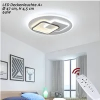 Eurohandisplay LED Deckenleuchte LED Deckenleuchte mit Fernbedienung Lichtfarbe warmweiß bis kaltweiß, LED fest integriert, Warm- bis Kaltweiß, Lichtfarbe und Helligkeit einstellbar