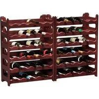 ARTECSIS Weinregal Stapelbar, Flaschenregal Kunststoff, Gastronomie-Qualität, Braun Verschiedene Mengensets, Made In Austria