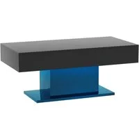 radelldar Couchtisch Wohnzimmertisch Hochglanz mit LED-Beleuchtung, Moderner Stil (1-St), Maße 110x55x50 cm, USB-Betrieb