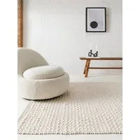 benuta Wollteppich Lana, rechteckig, Höhe: 5 mm, Teppich Wohnzimmer, Schlafzimmer, Esszimmer, Flur, Kunstfaser, Cozy