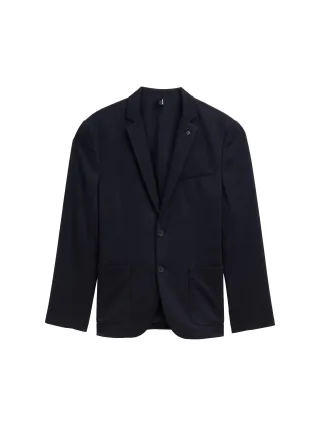 Tom Tailor - Regular Fit Piqué Sakko sky captain blue - Gr. - 52