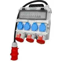 Doktorvolt Verteilerbox Stromverteiler Adapter CEE TR-S/FI 4x230V 3x400V 1x32A/2x16A, Zuleitung: H07RN (OnPD) 5x4 mm2