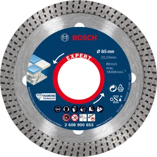 Bosch EXPERT HardCeramic Diamanttrennscheiben für kleine Winkelschleifer, Bohrungsdurchmesser (mm):2 - 2608900653