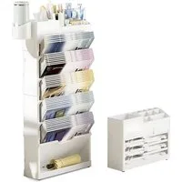 TUWENA Bücherregal Bewegliches Bücherregal am Schreibtisch, 5-stöckiges Roll-Bücherregal